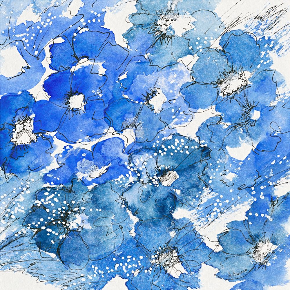 Bouquet bleu art print by Annie Manero for $57.95 CAD