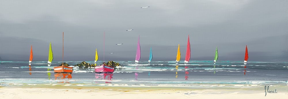 La plage art print by Frederic Flanet for $57.95 CAD