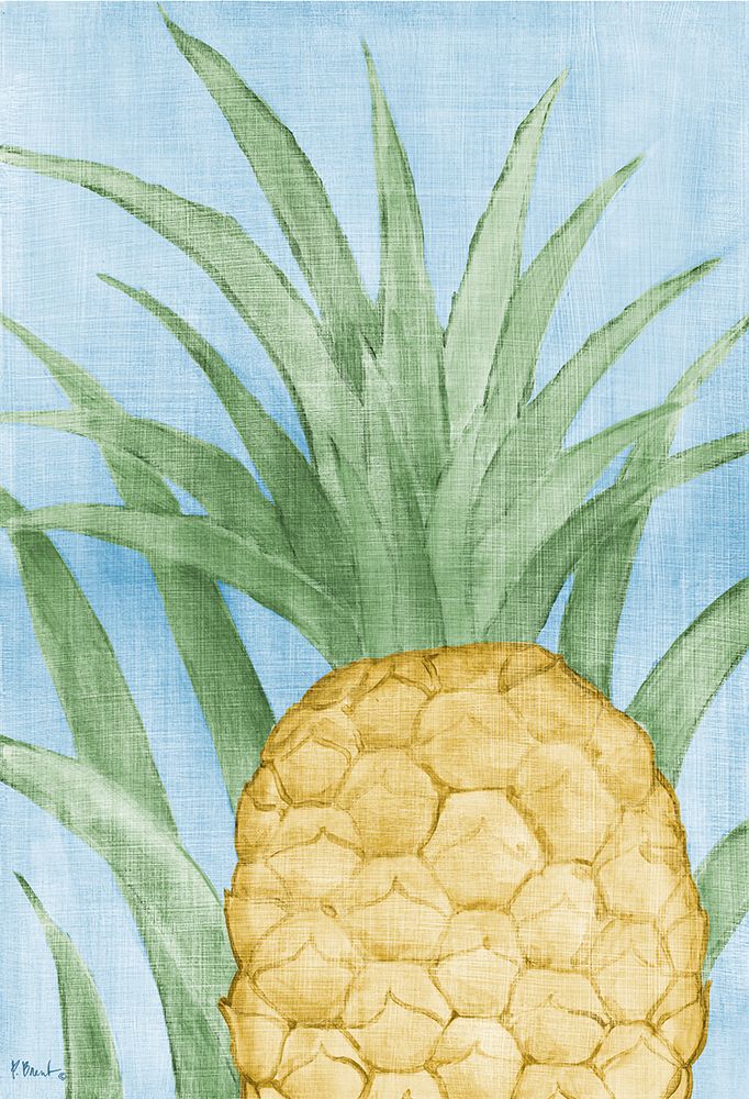 Pineapple Background - Blue art print by Paul Brent for $57.95 CAD