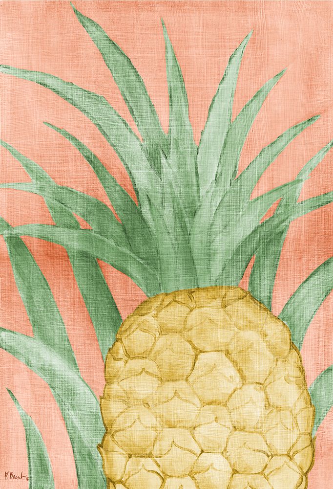 Pineapple Background - Peach art print by Paul Brent for $57.95 CAD