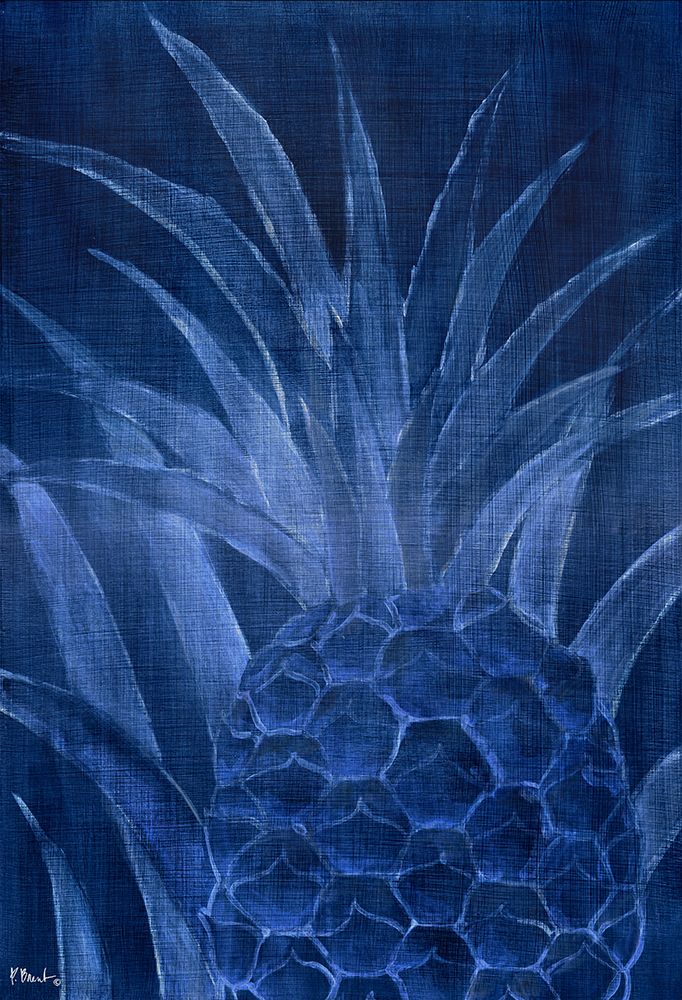 Pineapple Background - Indigo art print by Paul Brent for $57.95 CAD