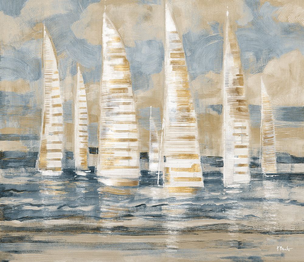 Regatta Collage - Gold art print by Paul Brent for $57.95 CAD