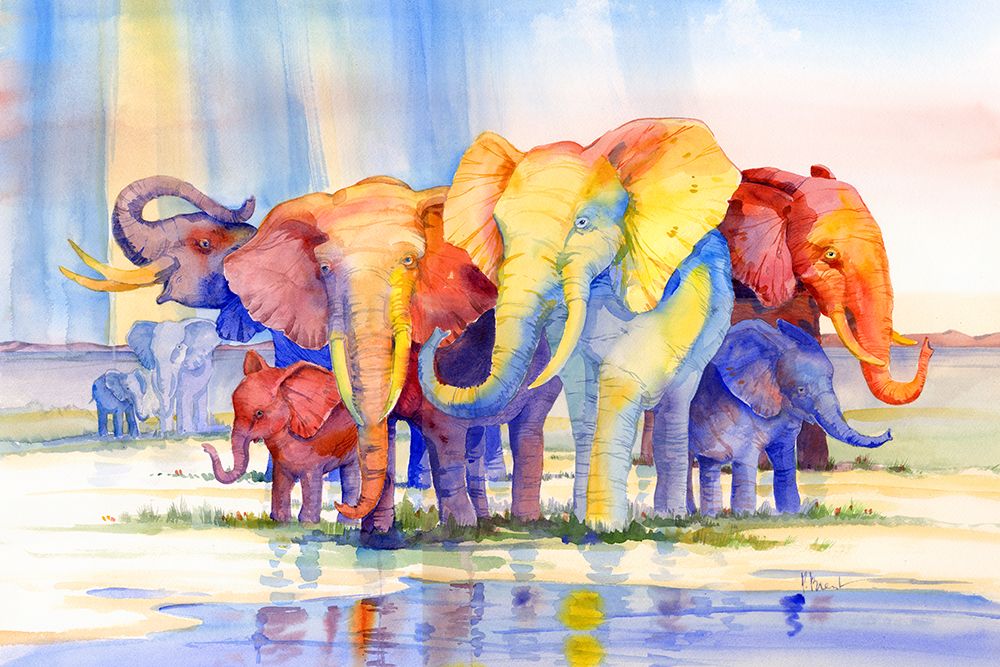 Colorful Herd art print by Paul Brent for $57.95 CAD