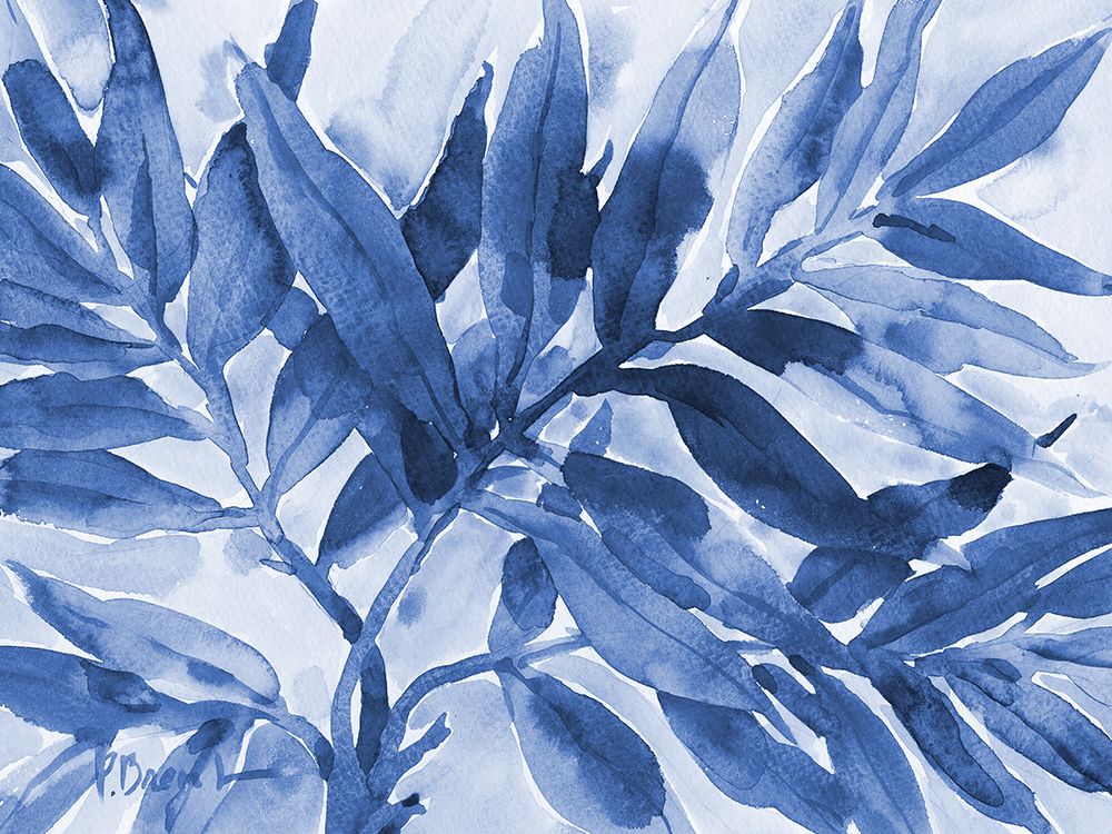 Lahaina Palm Study - Indigo art print by Paul Brent for $57.95 CAD