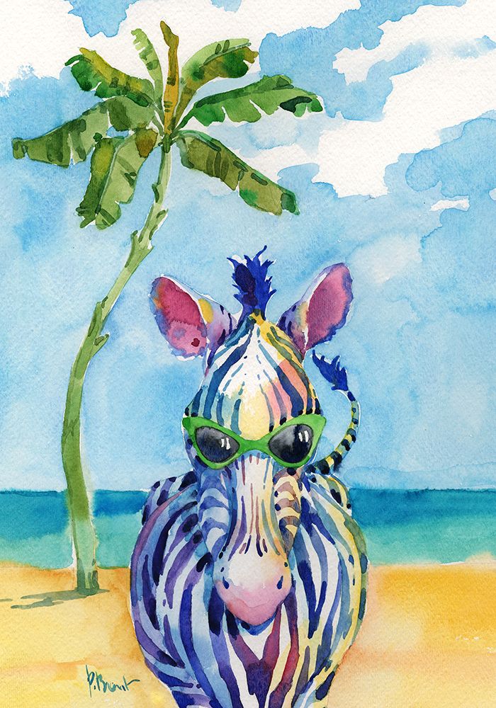 Hip Shades Zebra art print by Paul Brent for $57.95 CAD