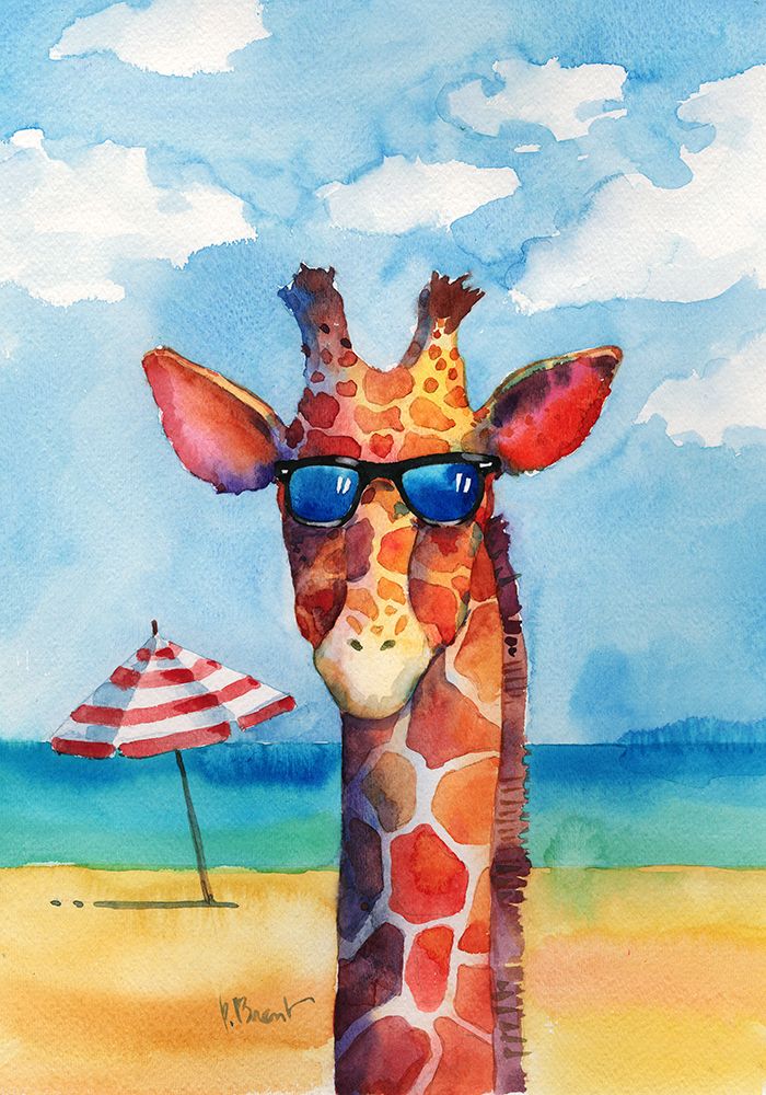 Hip Shades Giraffe art print by Paul Brent for $57.95 CAD