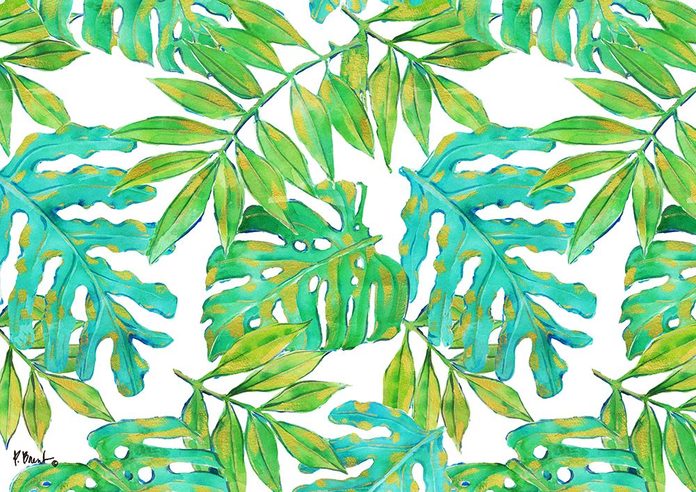 Hawaii Leaves Horizontal - White art print by Paul Brent for $57.95 CAD