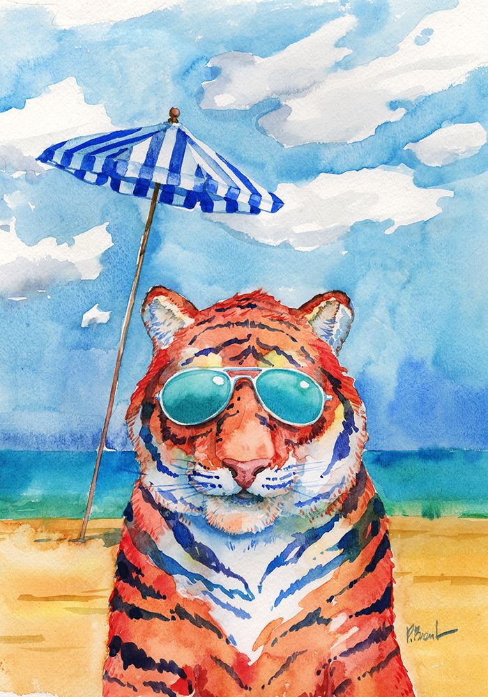 Hip Shades Tiger art print by Paul Brent for $57.95 CAD
