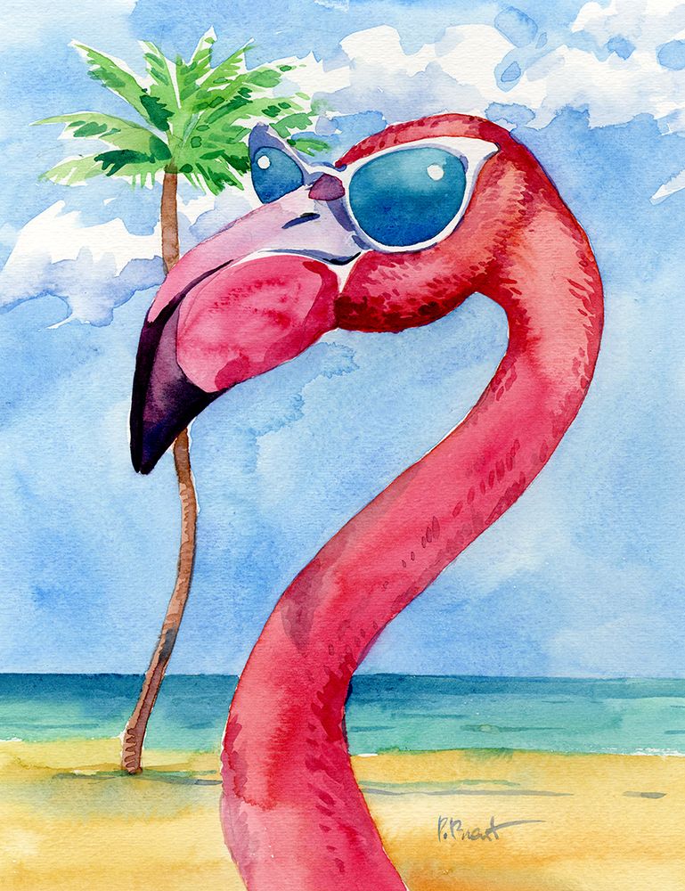 Looking Good Flamingo I art print by Paul Brent for $57.95 CAD