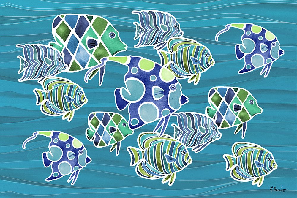 Tahiti Blues - Horizontal - Azul art print by Paul Brent for $57.95 CAD