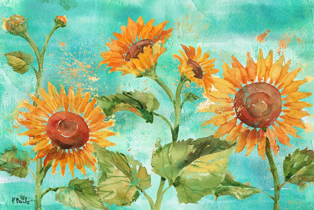 Arianna Sunflowers Horizontal art print by Paul Brent for $57.95 CAD
