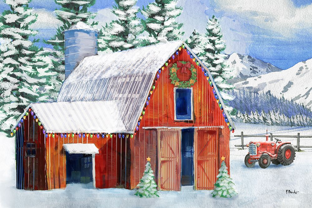 Holiday Homeland Barns I - Scenic art print by Paul Brent for $57.95 CAD