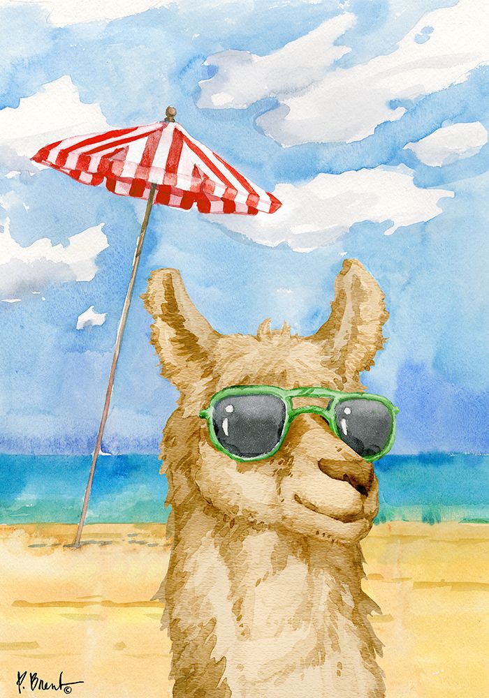 Hip Shades Llama I art print by Paul Brent for $57.95 CAD