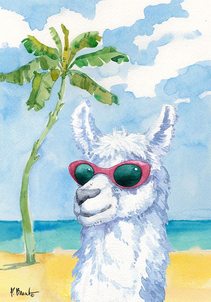 Hip Shades Llama II art print by Paul Brent for $57.95 CAD