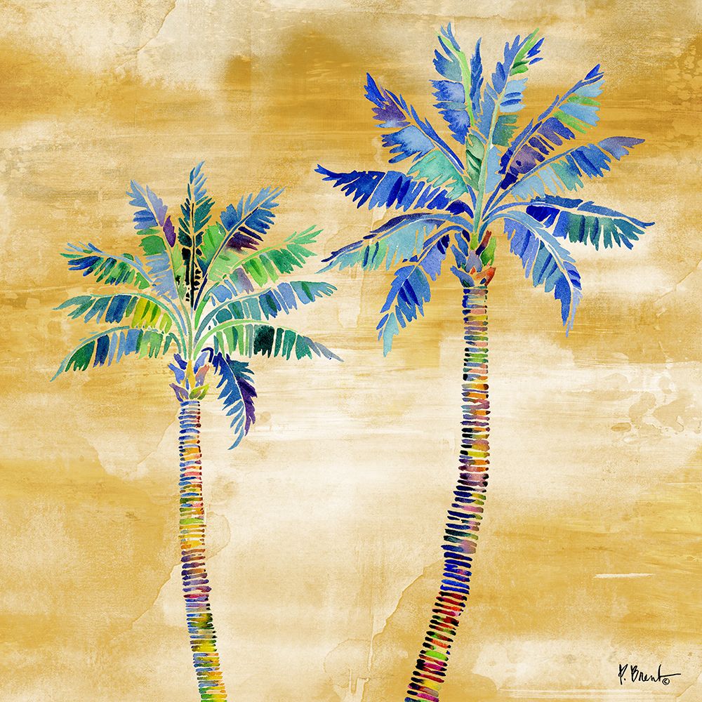 Tahiti Palm II - Golden art print by Paul Brent for $57.95 CAD