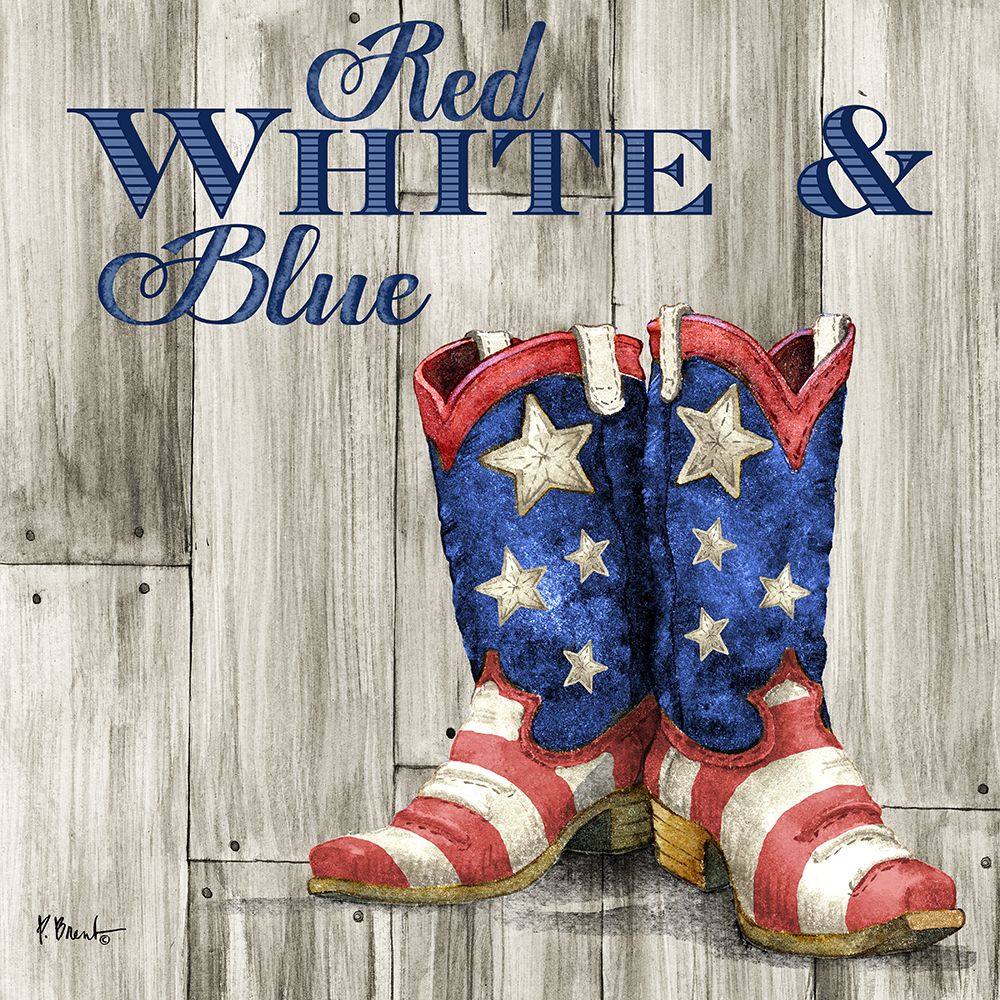 Patriotic Boots II art print by Paul Brent for $57.95 CAD