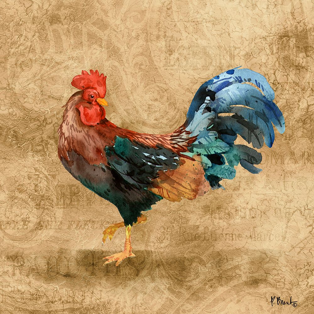 French Countryside Rooster II art print by Paul Brent for $57.95 CAD