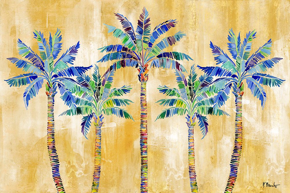 Tahiti Palm Horizontal - Golden art print by Paul Brent for $57.95 CAD