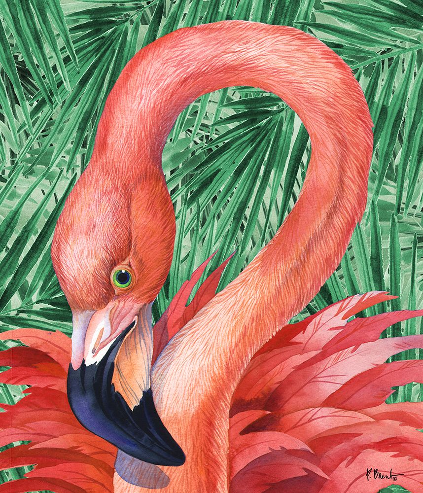 Fab Flamingo - Palms art print by Paul Brent for $57.95 CAD