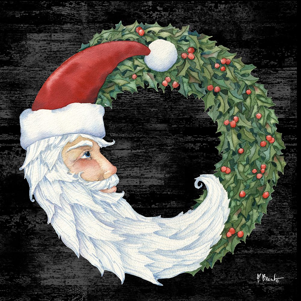 Festive Wreath I - Black art print by Paul Brent for $57.95 CAD