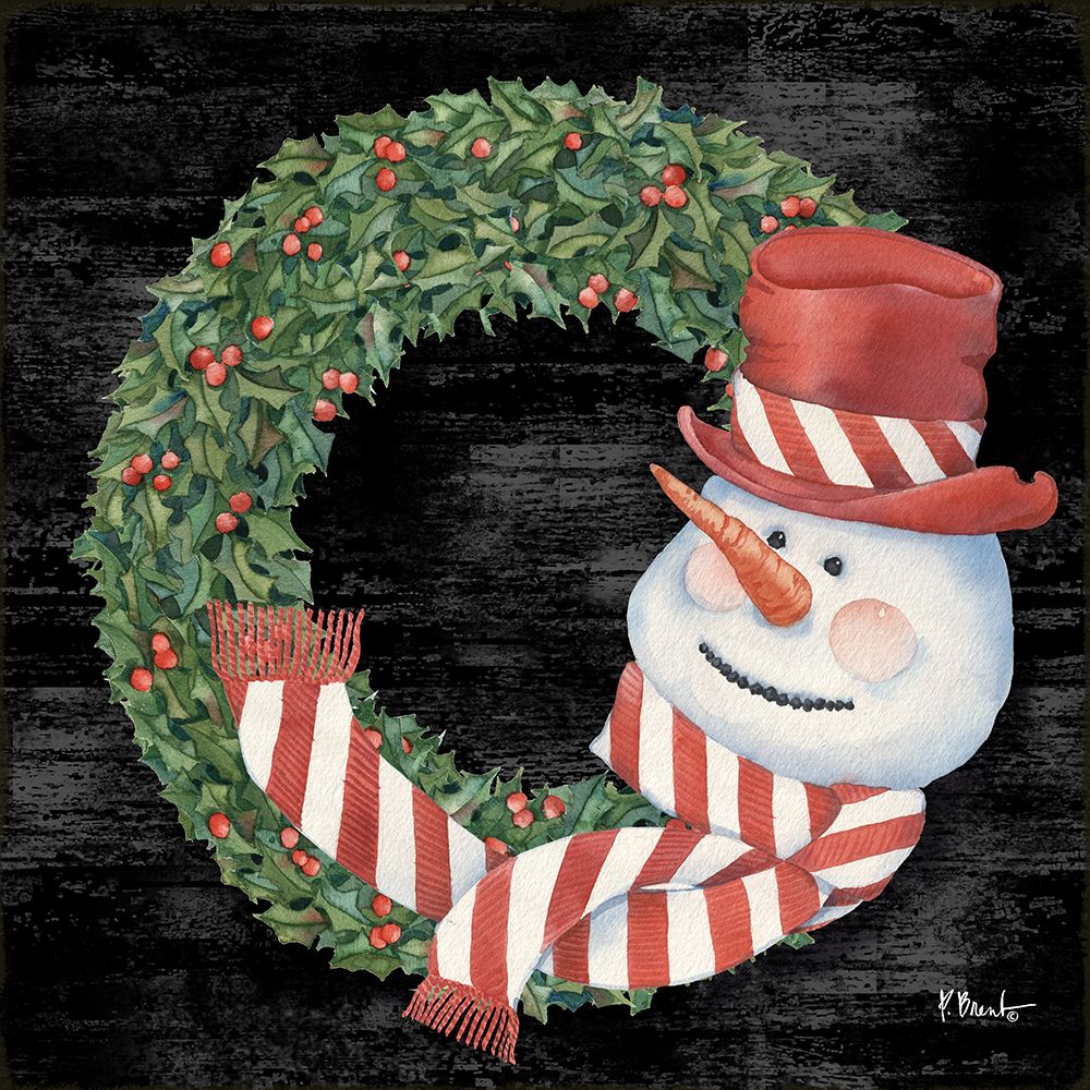 Festive Wreath II - Black art print by Paul Brent for $57.95 CAD