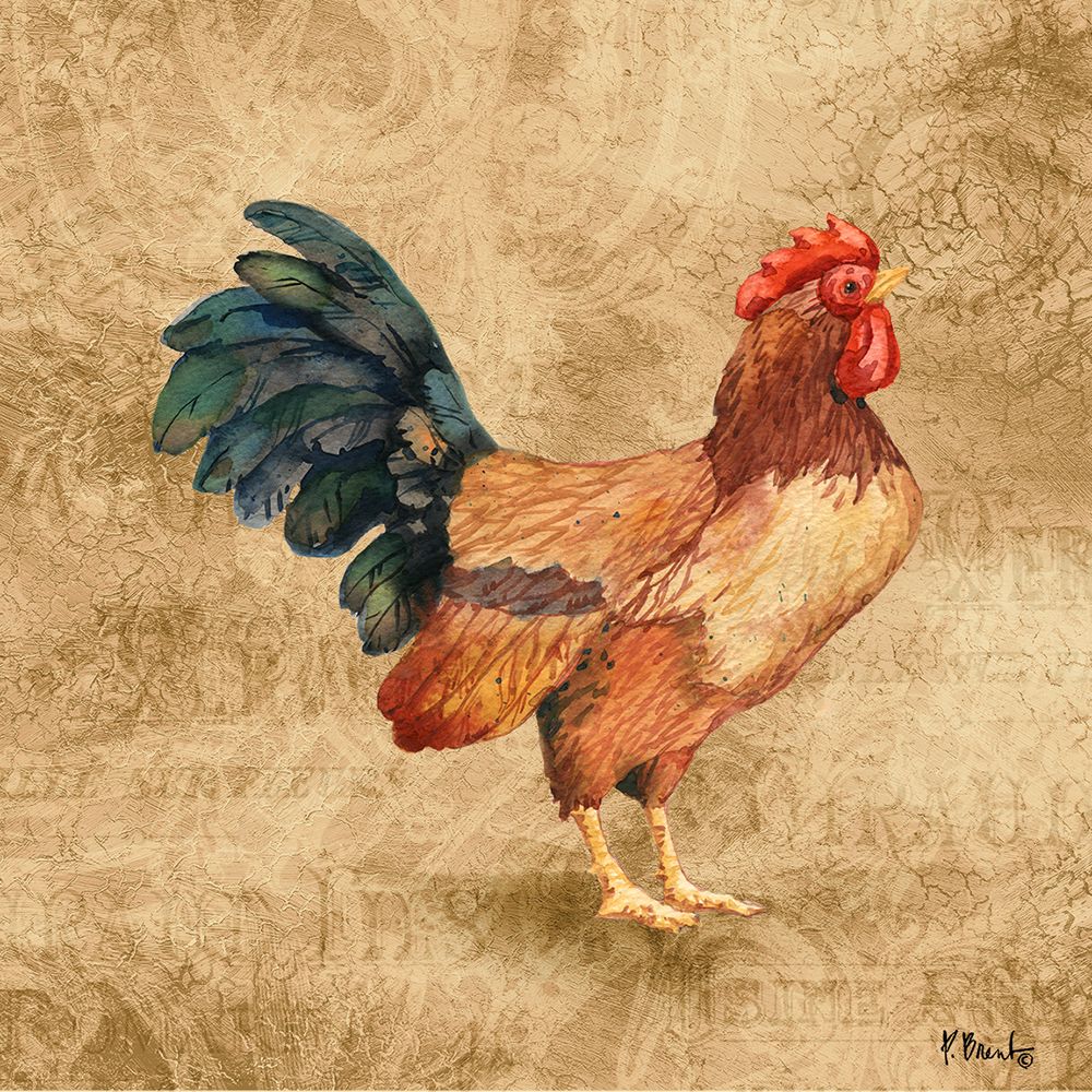 French Countryside Rooster III art print by Paul Brent for $57.95 CAD