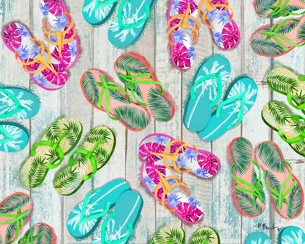 Pompano Sandals Horizontal art print by Paul Brent for $57.95 CAD