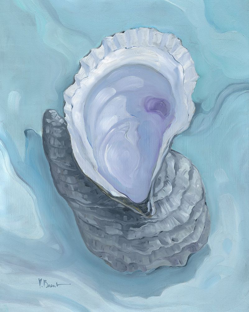 Oyster Close Up X - Aqua art print by Paul Brent for $57.95 CAD