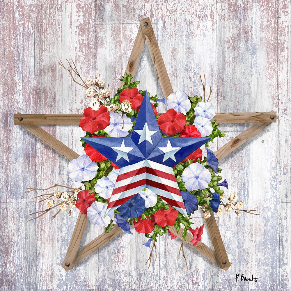 Patriotic Wreath II art print by Paul Brent for $57.95 CAD