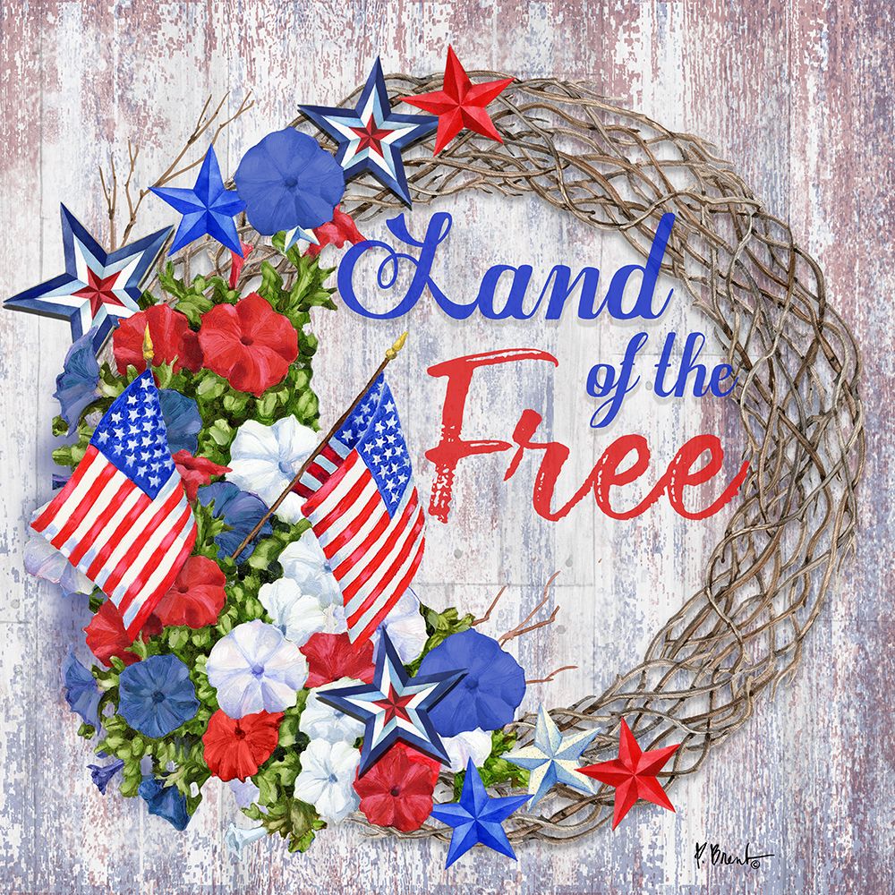 Patriotic Wreath III art print by Paul Brent for $57.95 CAD