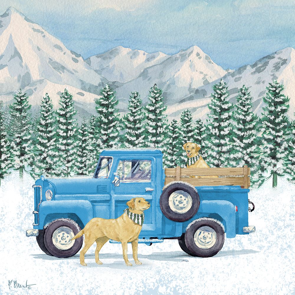Winter Pups I art print by Paul Brent for $57.95 CAD