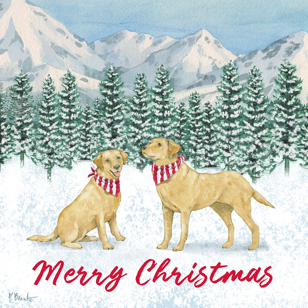 Winter Pups II - Holiday art print by Paul Brent for $57.95 CAD