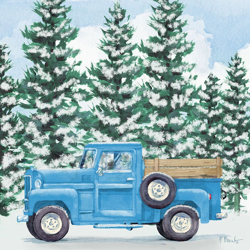 Blue Winter Truck art print by Paul Brent for $57.95 CAD