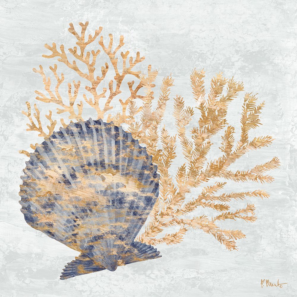 Shimmering Shells III - Indigo art print by Paul Brent for $57.95 CAD