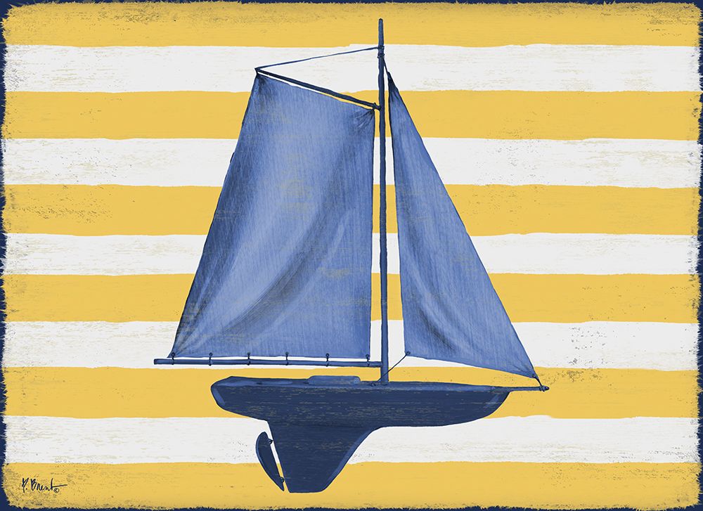Sunny Nautical II - Yellow art print by Paul Brent for $57.95 CAD