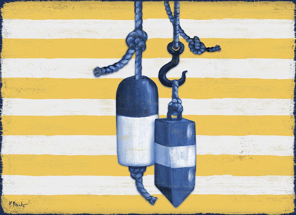 Sunny Nautical V - Yellow art print by Paul Brent for $57.95 CAD