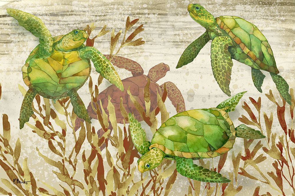Calypso Turtles Horizontal art print by Paul Brent for $57.95 CAD