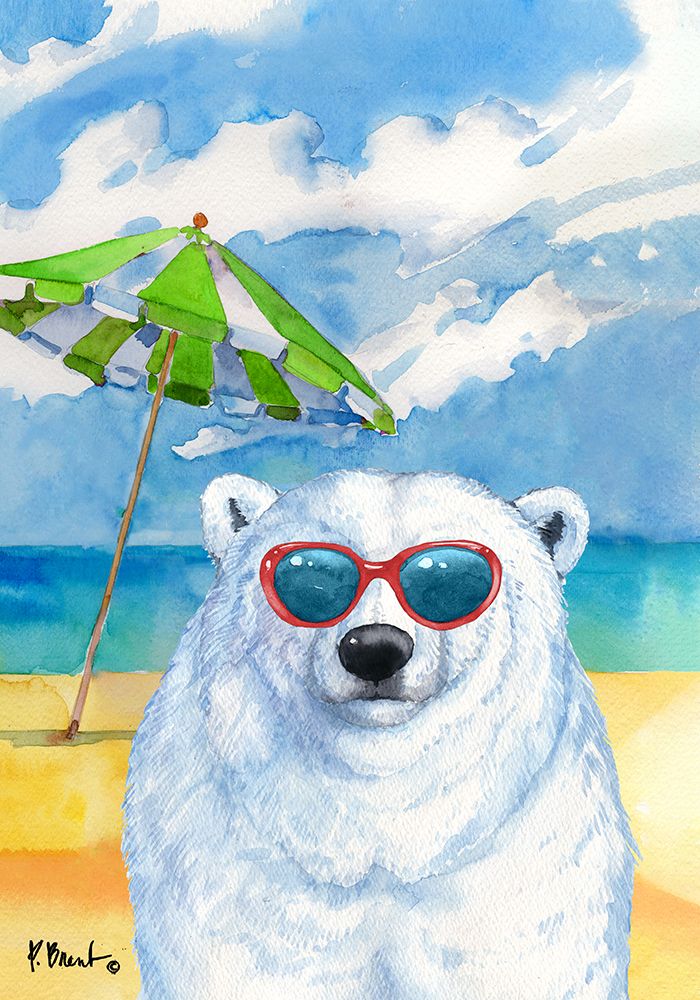 Hip Shades Polar Bear art print by Paul Brent for $57.95 CAD