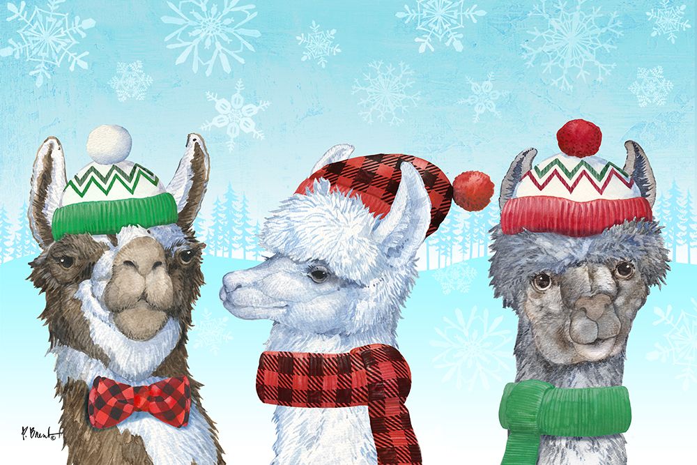 Fa La La Llama Horizontal art print by Paul Brent for $57.95 CAD