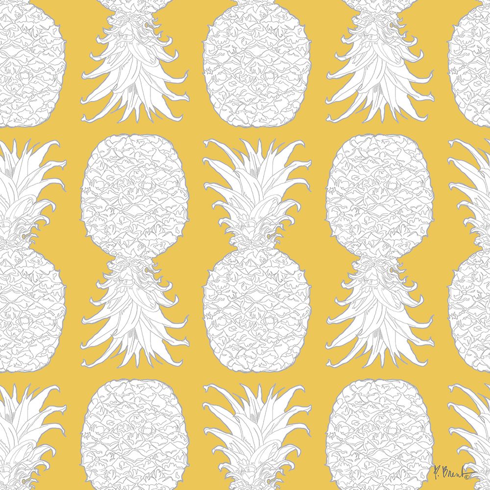 White Pineapple Repeat I art print by Paul Brent for $57.95 CAD