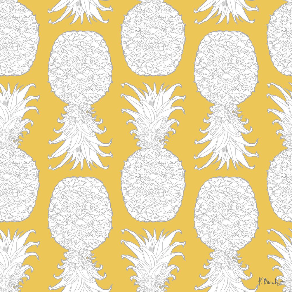 White Pineapple Repeat II art print by Paul Brent for $57.95 CAD