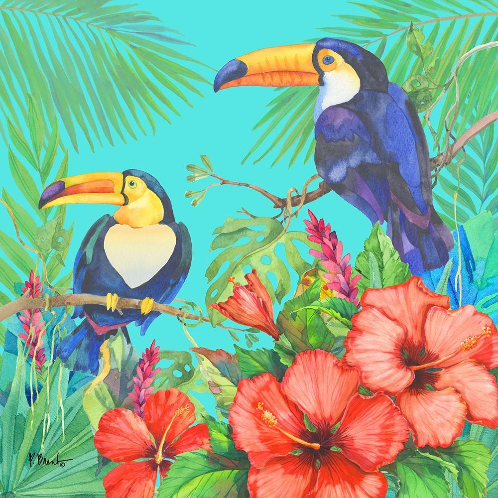 Tropical Fresh II - Aqua art print by Paul Brent for $57.95 CAD
