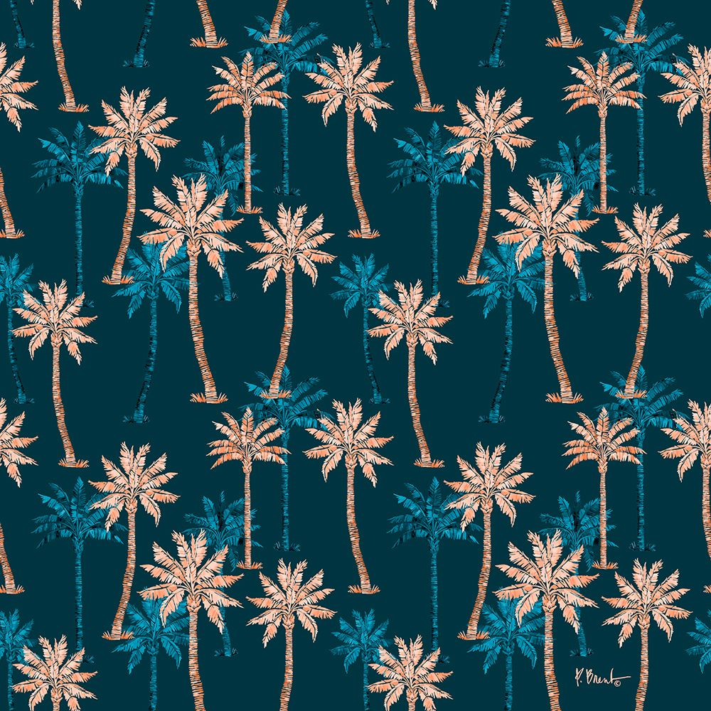Hollywood Palms - Midnight art print by Paul Brent for $57.95 CAD