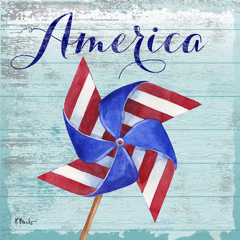 Patriotic Pinwheel I art print by Paul Brent for $57.95 CAD