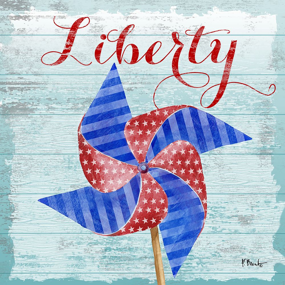 Patriotic Pinwheel II art print by Paul Brent for $57.95 CAD