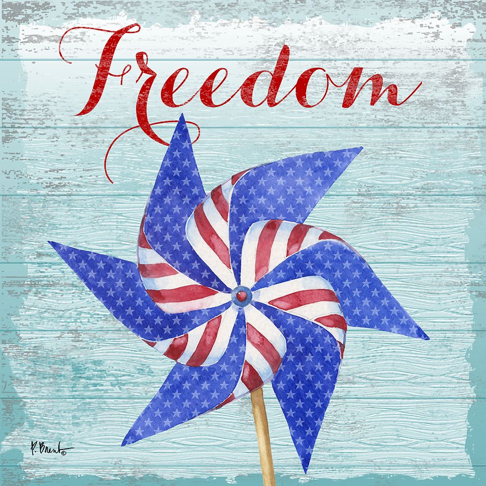 Patriotic Pinwheel III art print by Paul Brent for $57.95 CAD