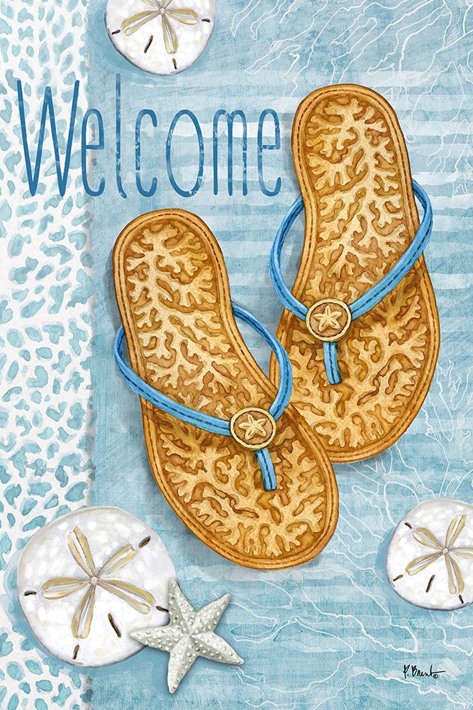 Key Largo Sandals Vertical art print by Paul Brent for $57.95 CAD