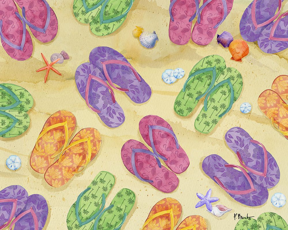 Toes in the Sand Toss art print by Paul Brent for $57.95 CAD