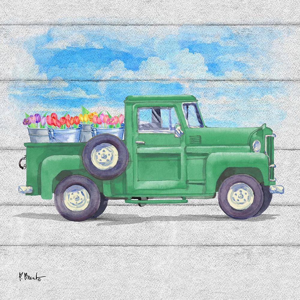 Flower Truck I art print by Paul Brent for $57.95 CAD