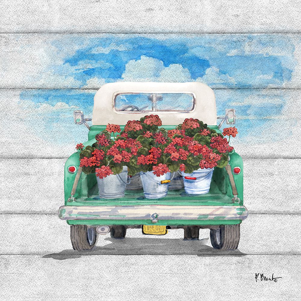 Flower Truck II art print by Paul Brent for $57.95 CAD